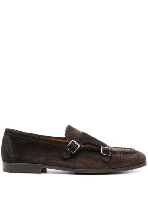 double-buckle suede loafers by DOUCAL'S