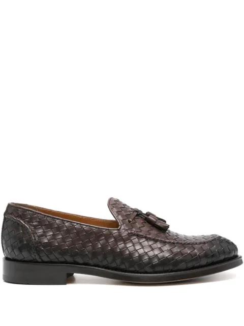 interwoven leather loafers by DOUCAL'S