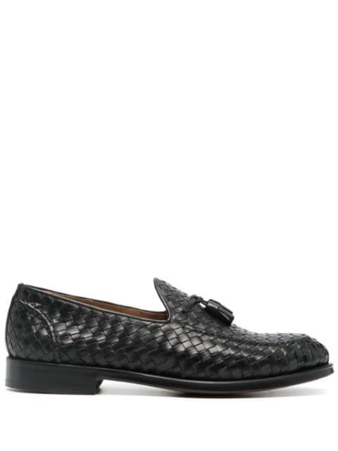 interwoven leather loafers by DOUCAL'S