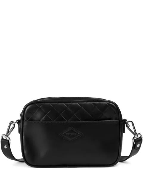 matelassé-detail leather messenger bag by DOUCAL'S