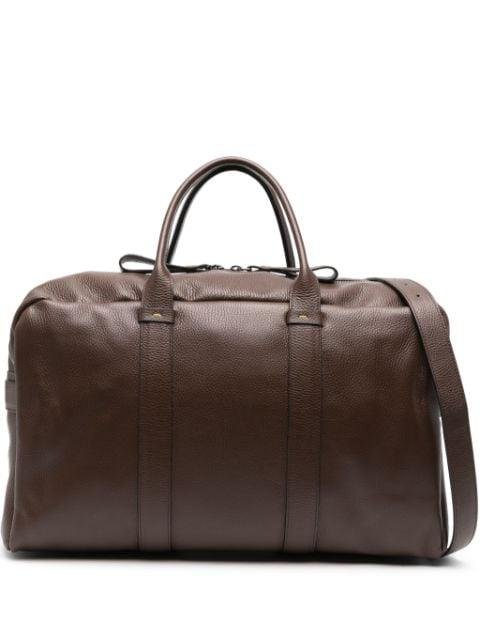 pebbled leather holdall by DOUCAL'S