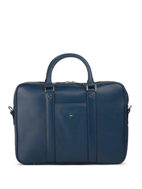top-handle leather briefcase by DOUCAL'S