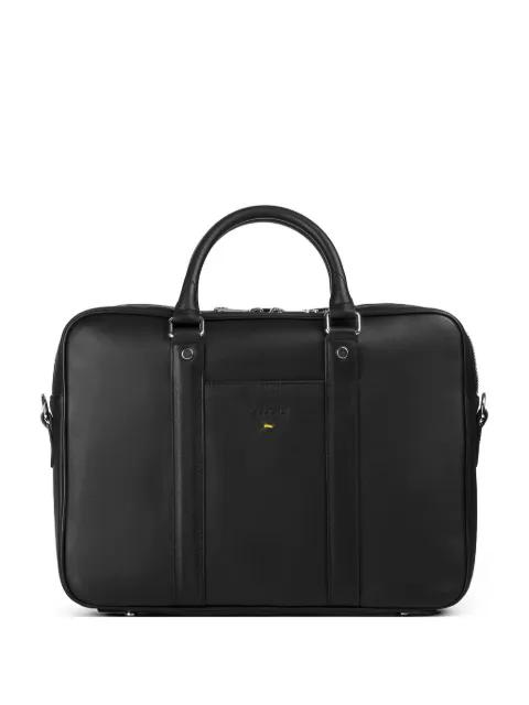 top-handle leather briefcase by DOUCAL'S