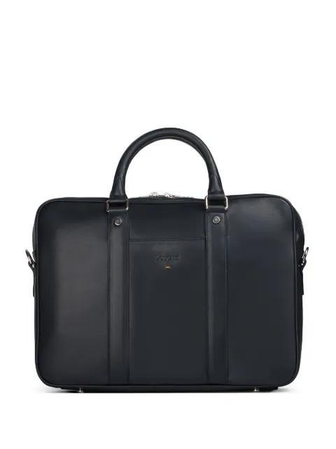 top-handle leather briefcase by DOUCAL'S