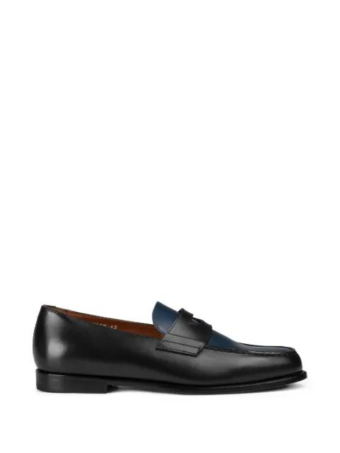 two-tone leather loafers by DOUCAL'S