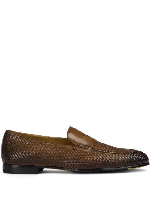 woven leather loafers by DOUCAL'S