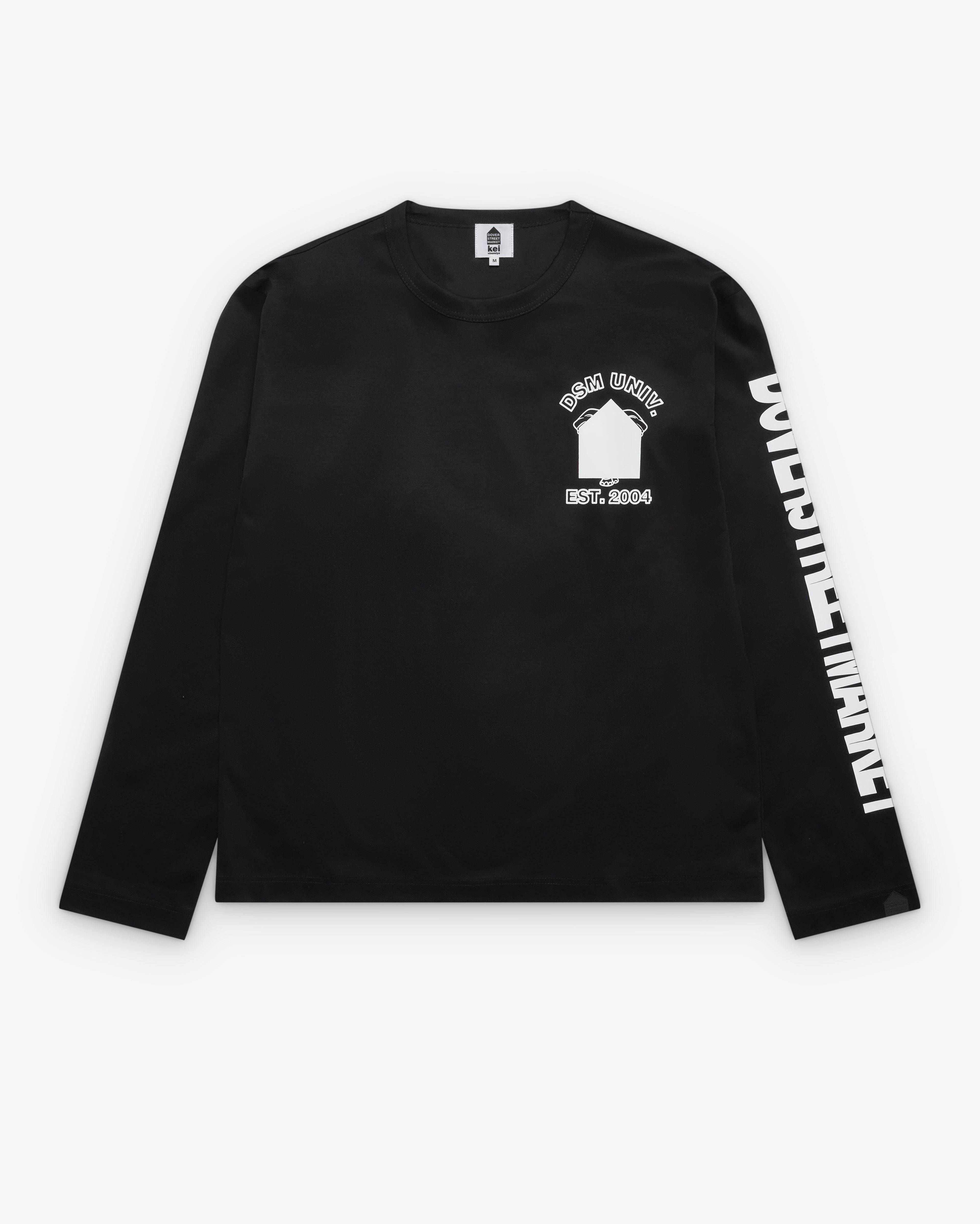 DSM Kei Ninomiya - DSM University Longsleeve T-Shirt - (Black) by DOVER STREET MARKET