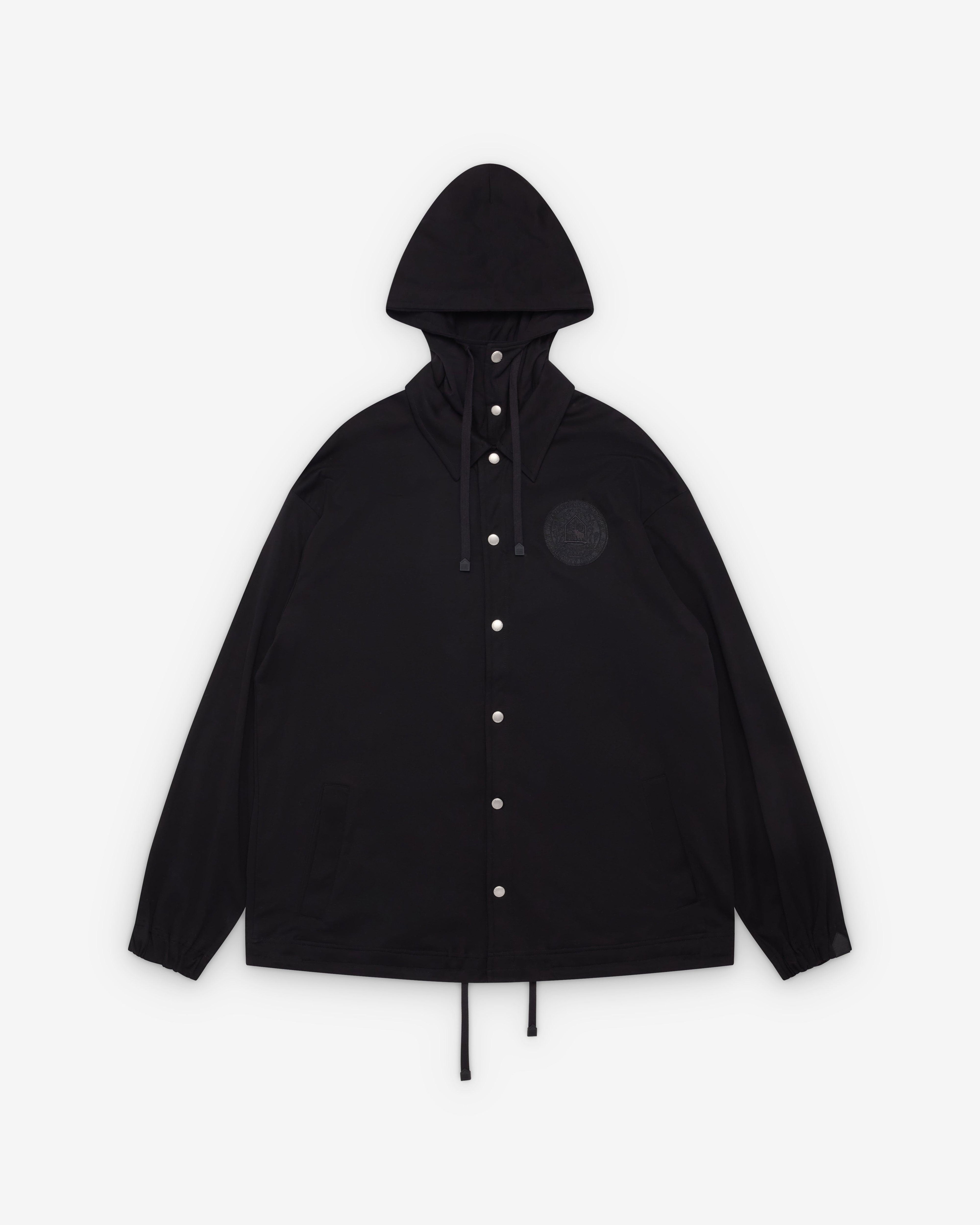 DSM Kei Ninomiya - Hooded Jacket Cotton Jersey Knit - (Black) by DOVER STREET MARKET