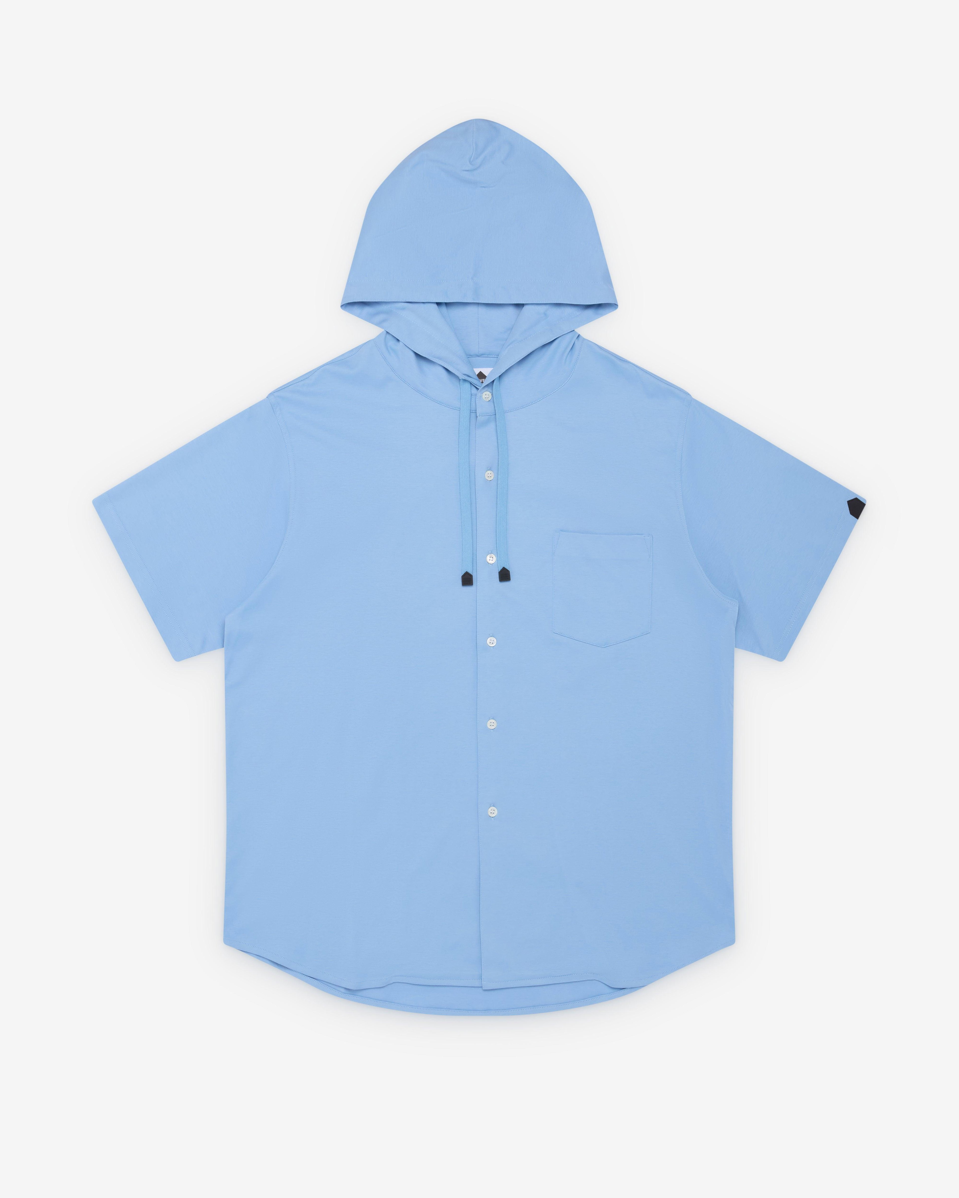 DSM Kei Ninomiya - Hooded Short Sleeve Shirt - (Light Blue) by DOVER STREET MARKET