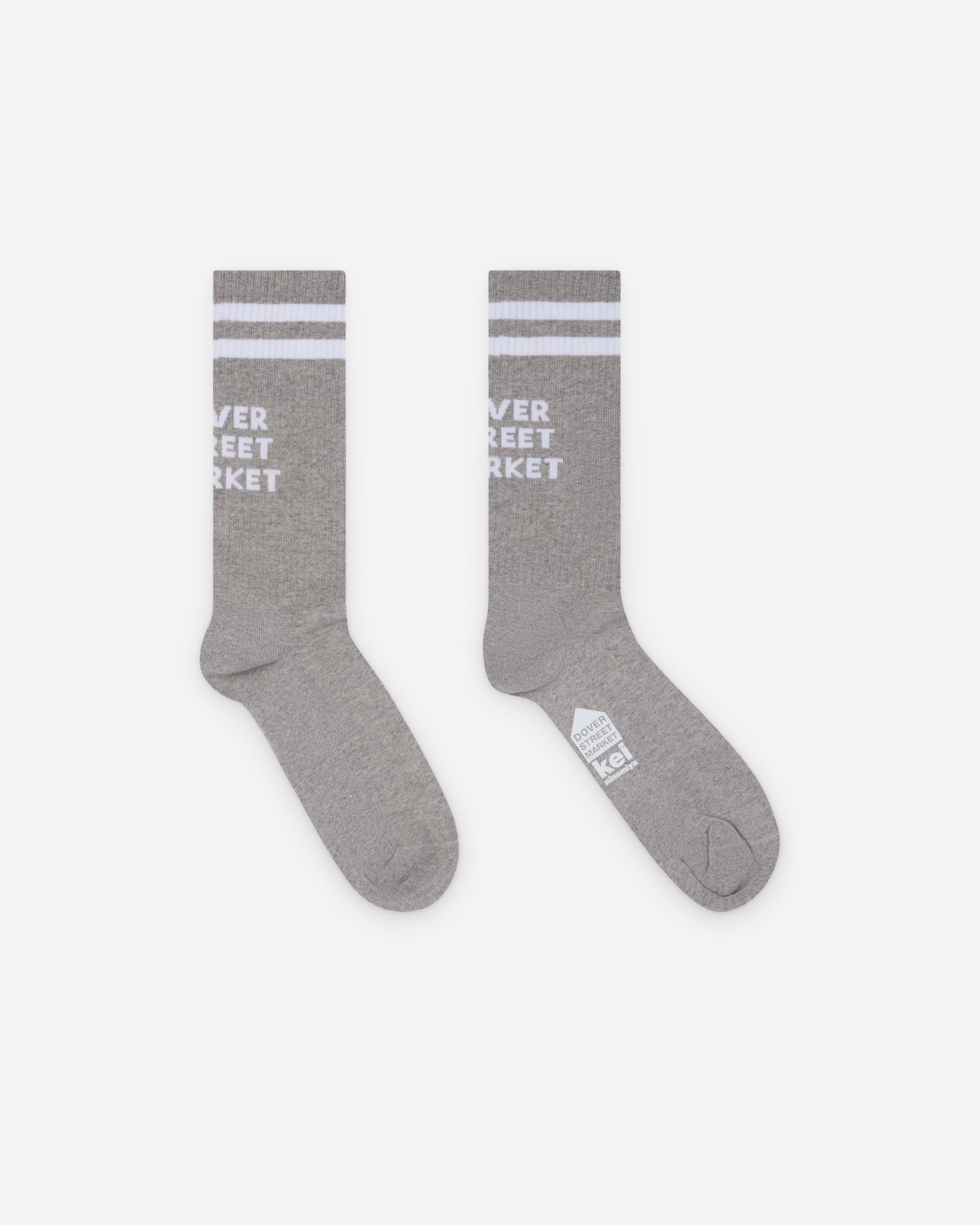 DSM Kei Ninomiya - Logo Socks - (Grey) by DOVER STREET MARKET