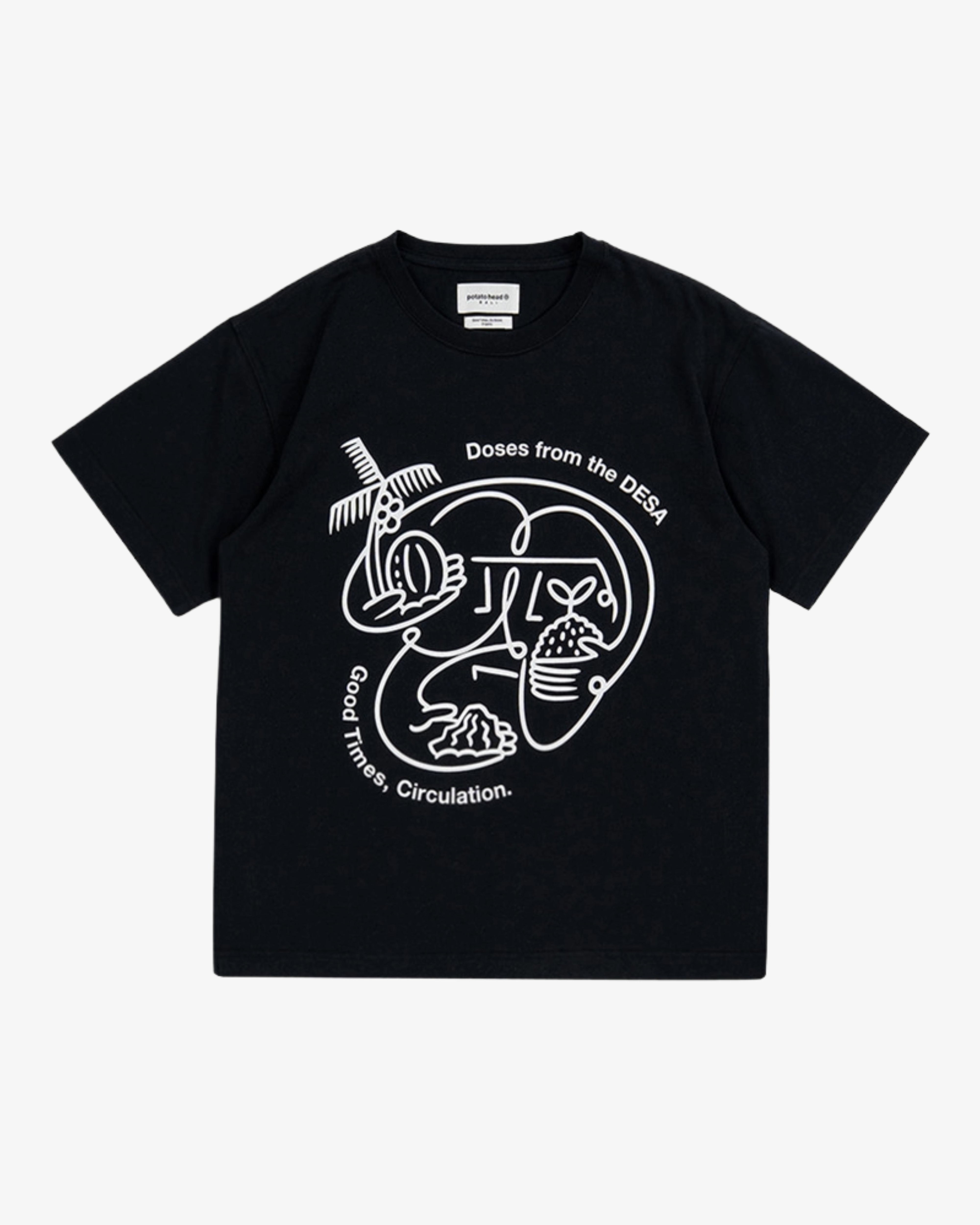 Potato Head - Men's Circulation Short Sleeve T-Shirts - (Black) by DOVER STREET MARKET