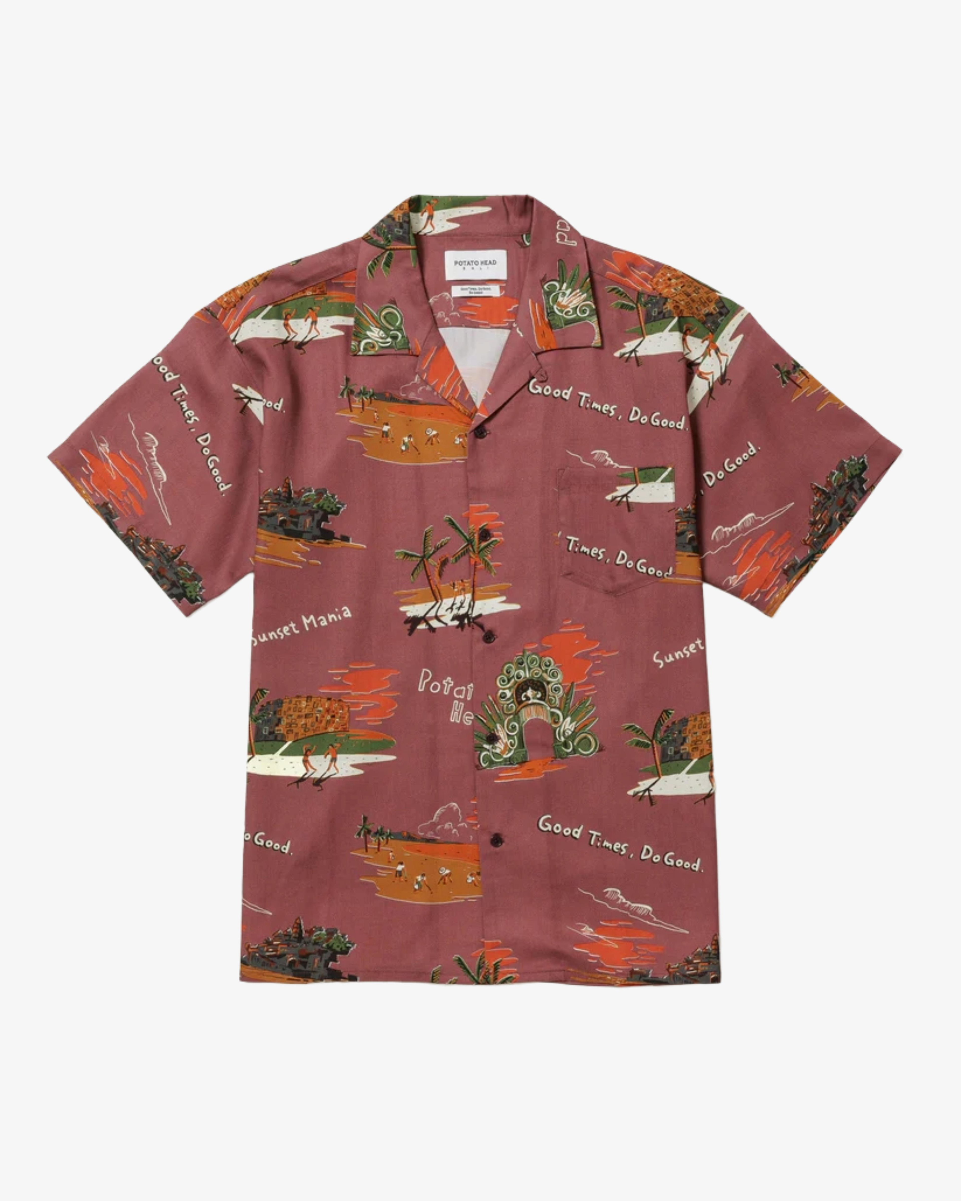 Potato Head - Men's Sunset Mania Short Sleeve Shirt - (Print) by DOVER STREET MARKET