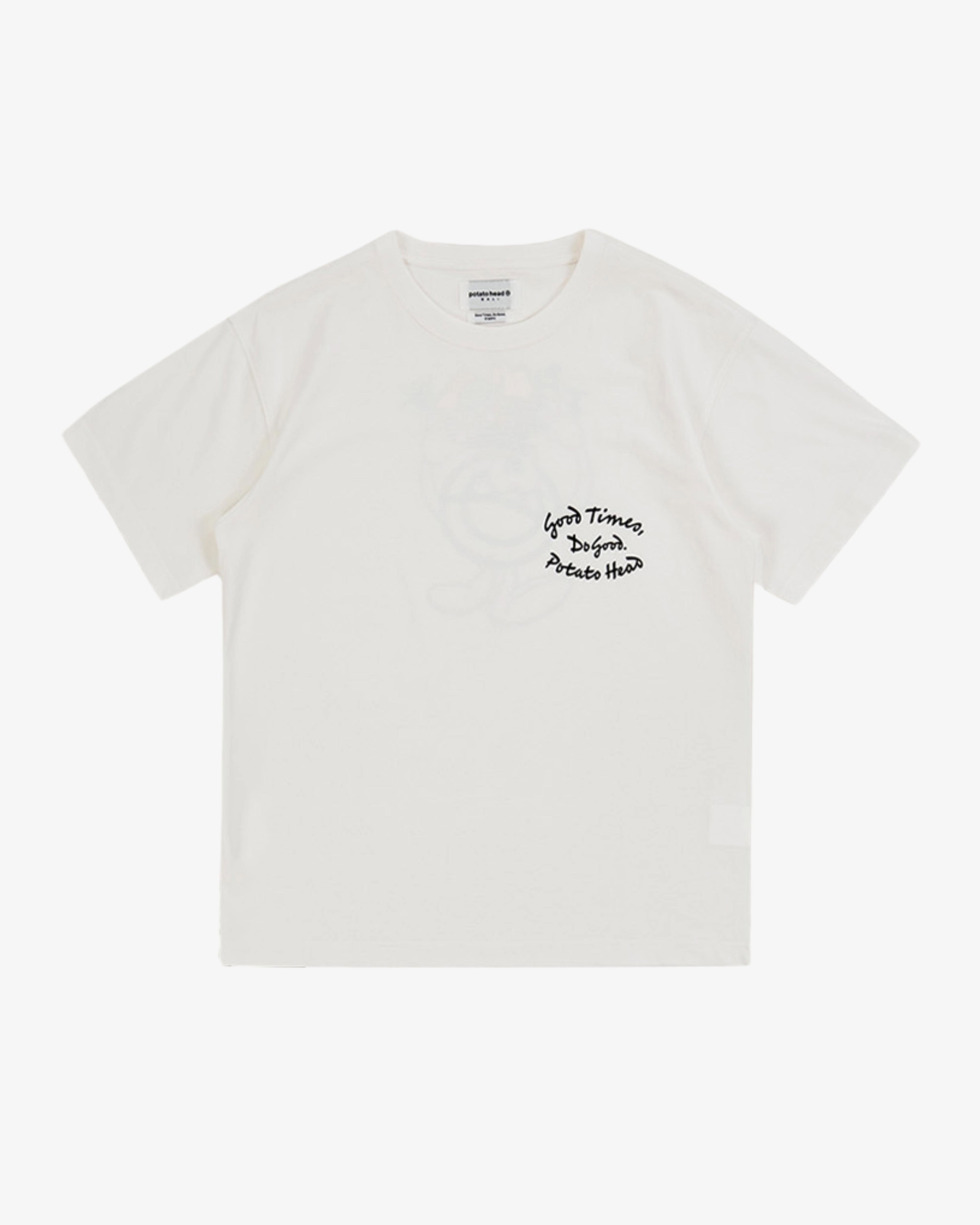 Potato Head - Men's Tropical Bli Made Short Sleeve T-Shirts - (White) by DOVER STREET MARKET