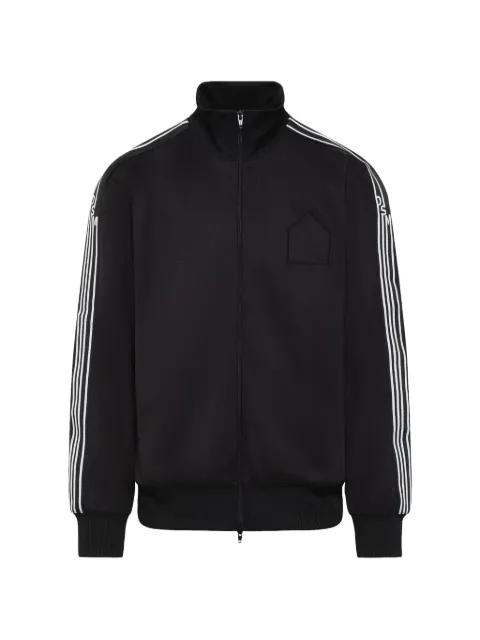 logo-embroidered stripe-detail sweatshirt by DOVER STREET MARKET