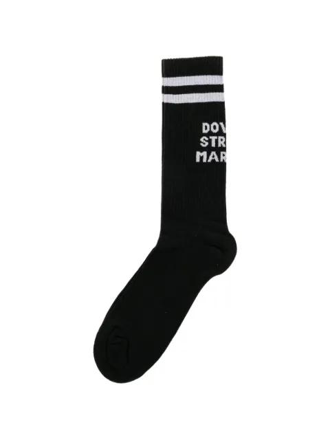 logo-print striped socks by DOVER STREET MARKET logo-print striped socks by DOVER STREET MARKET