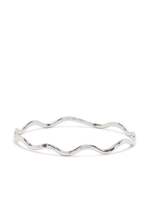 hammered waterfall bangle by DOWER&HALL