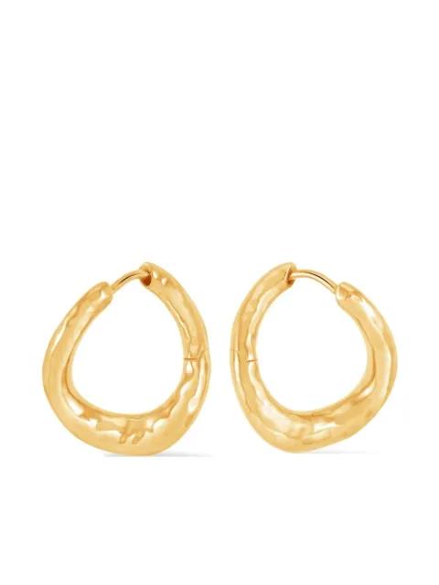 twist huggie hoop earrings by DOWER&HALL