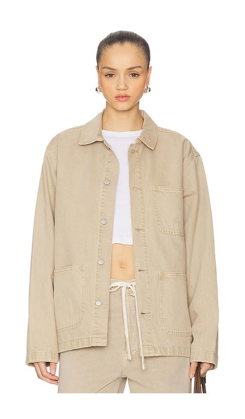 Dr. Denim Devon Worker Jacket in Beige by DR. DENIM