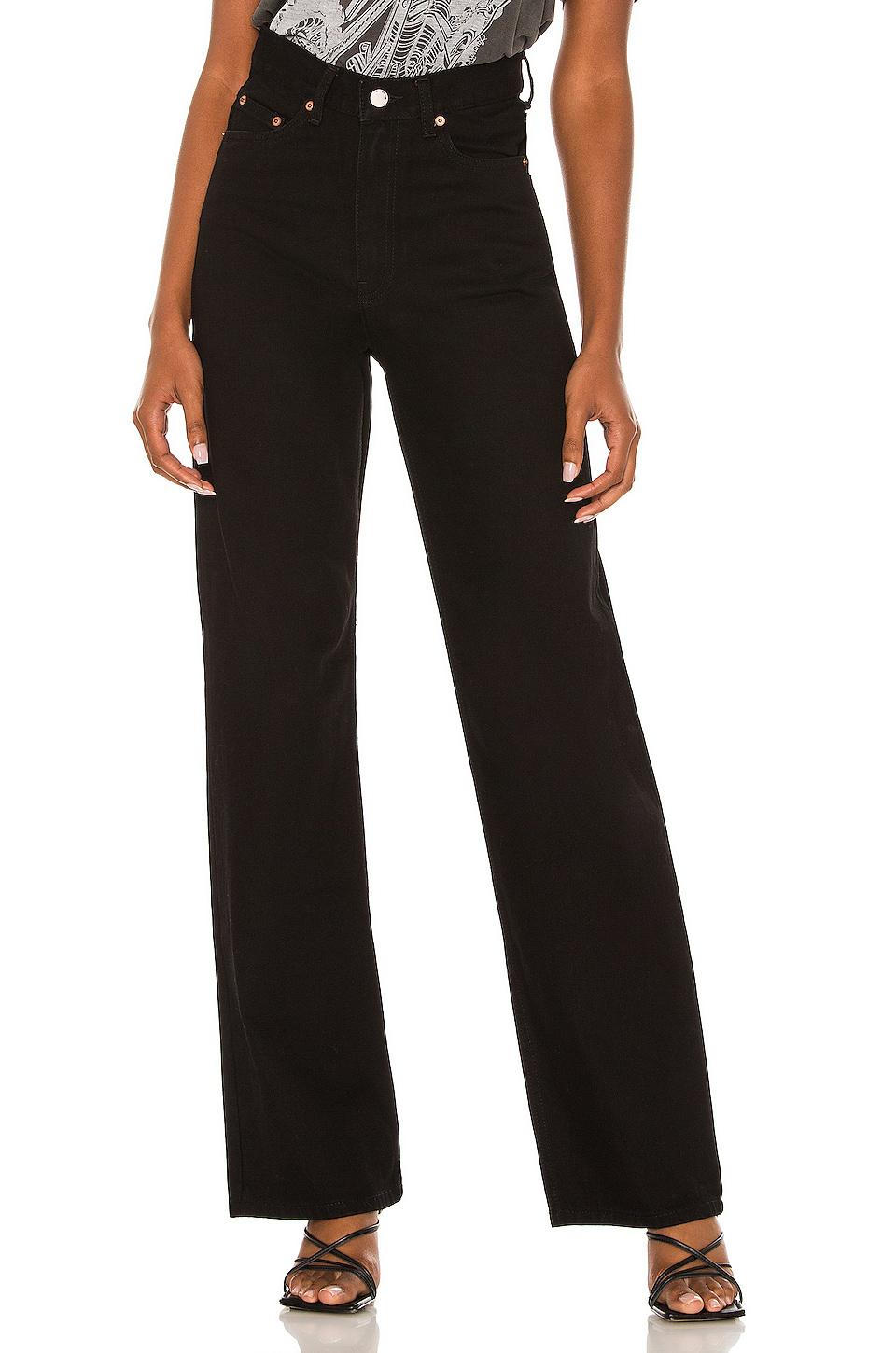 Dr. Denim Echo Straight Jeans in Black by DR. DENIM