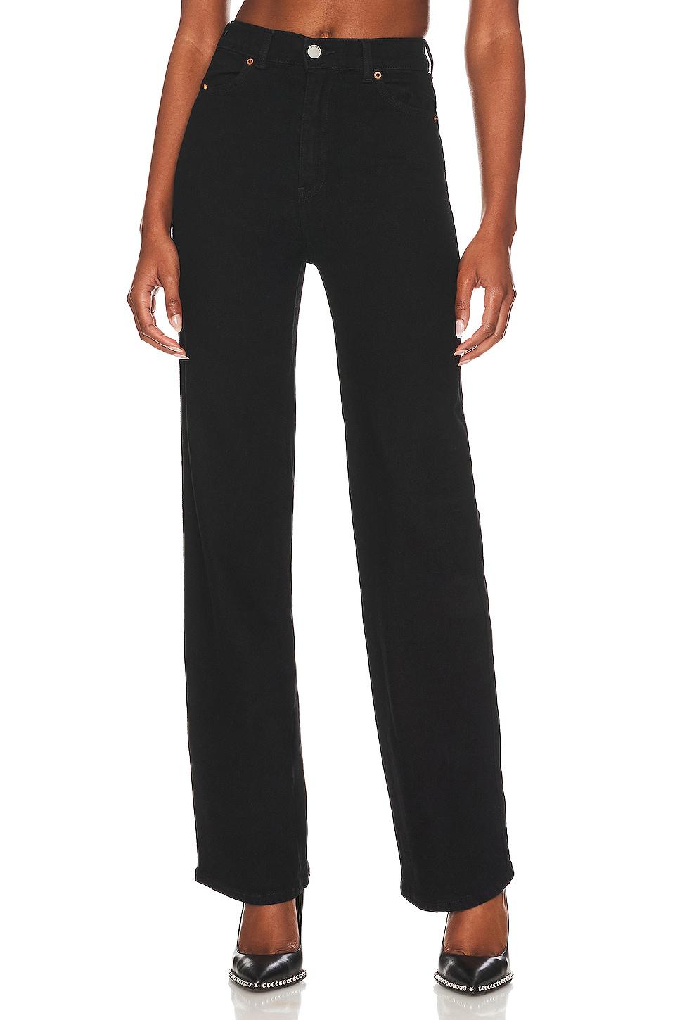 Dr. Denim Moxy Straight Jeans in Black by DR. DENIM