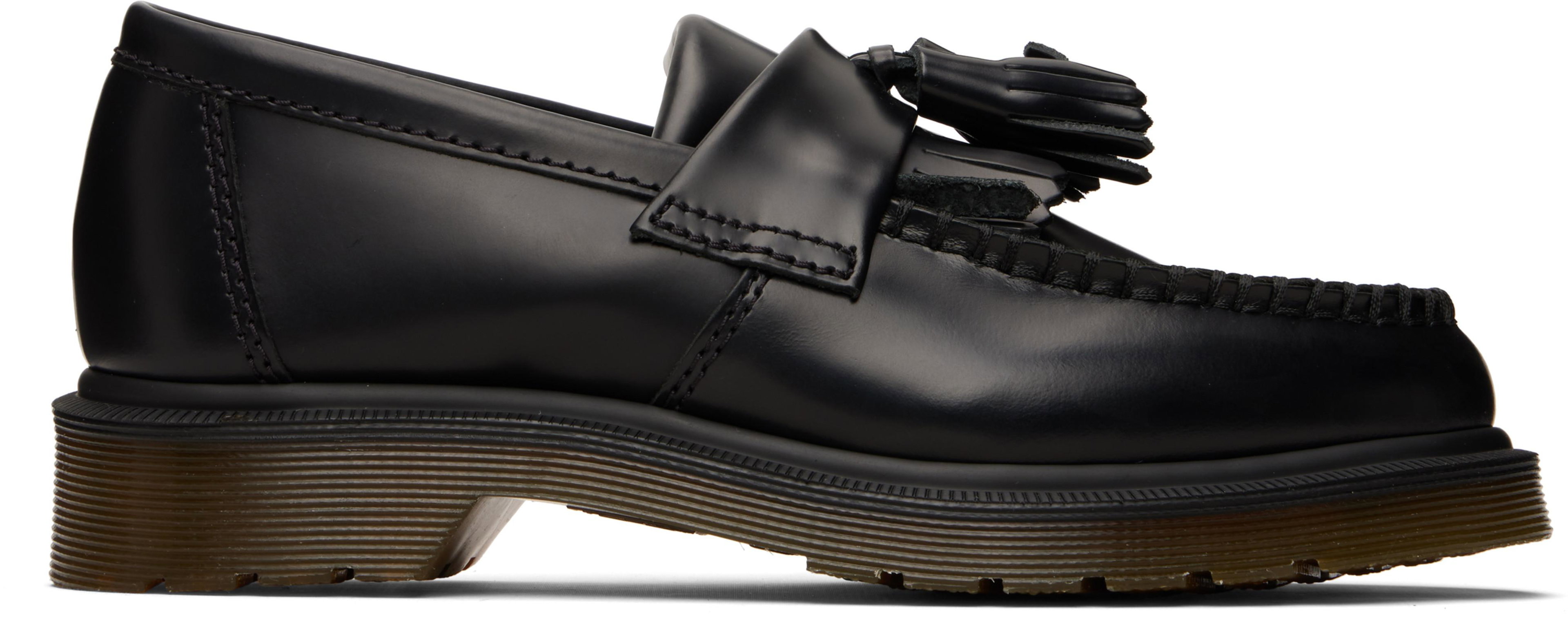 Black Adrian Smooth Loafers by DR. MARTENS