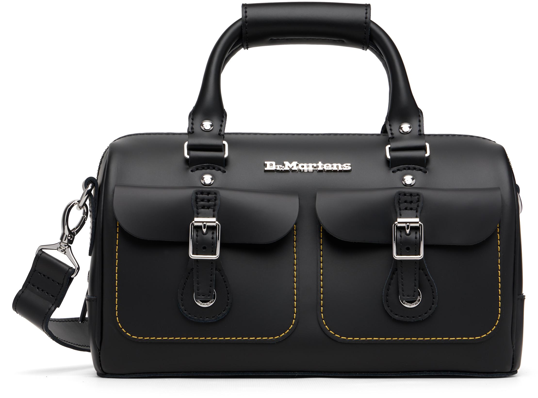 Black Kieve Leather Top Handle Bag by DR. MARTENS