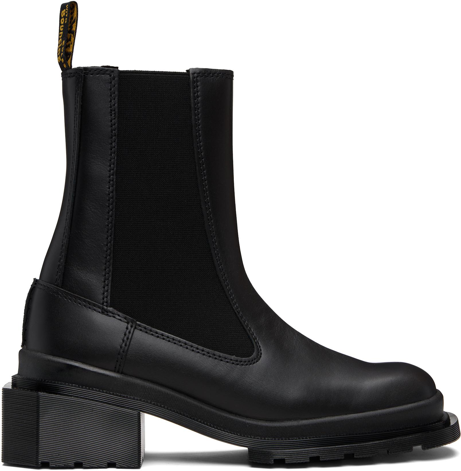Black Maybole Square Toe Chelsea Boots by DR. MARTENS