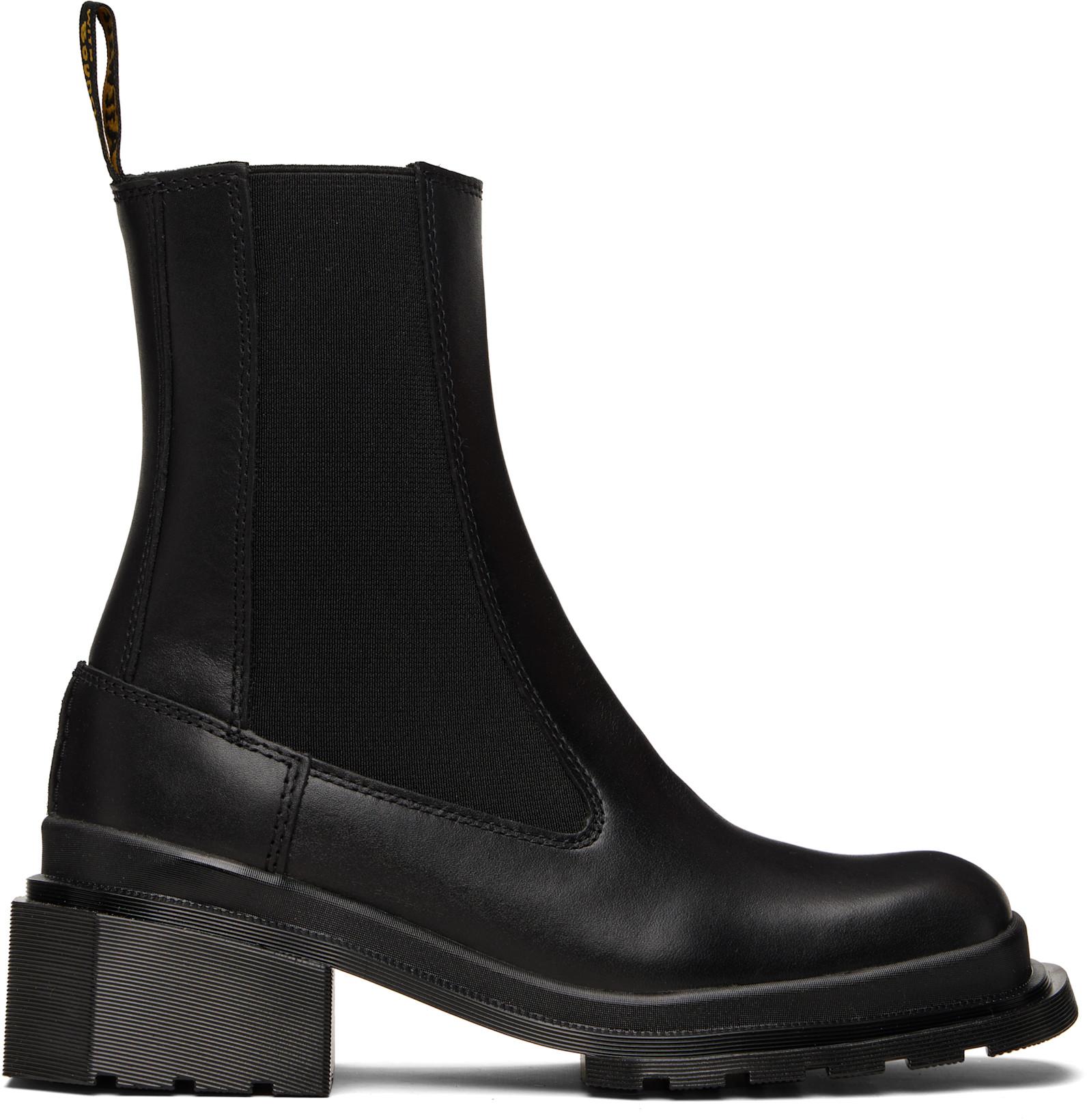 Black Maybole Square Toe Chelsea Boots by DR. MARTENS