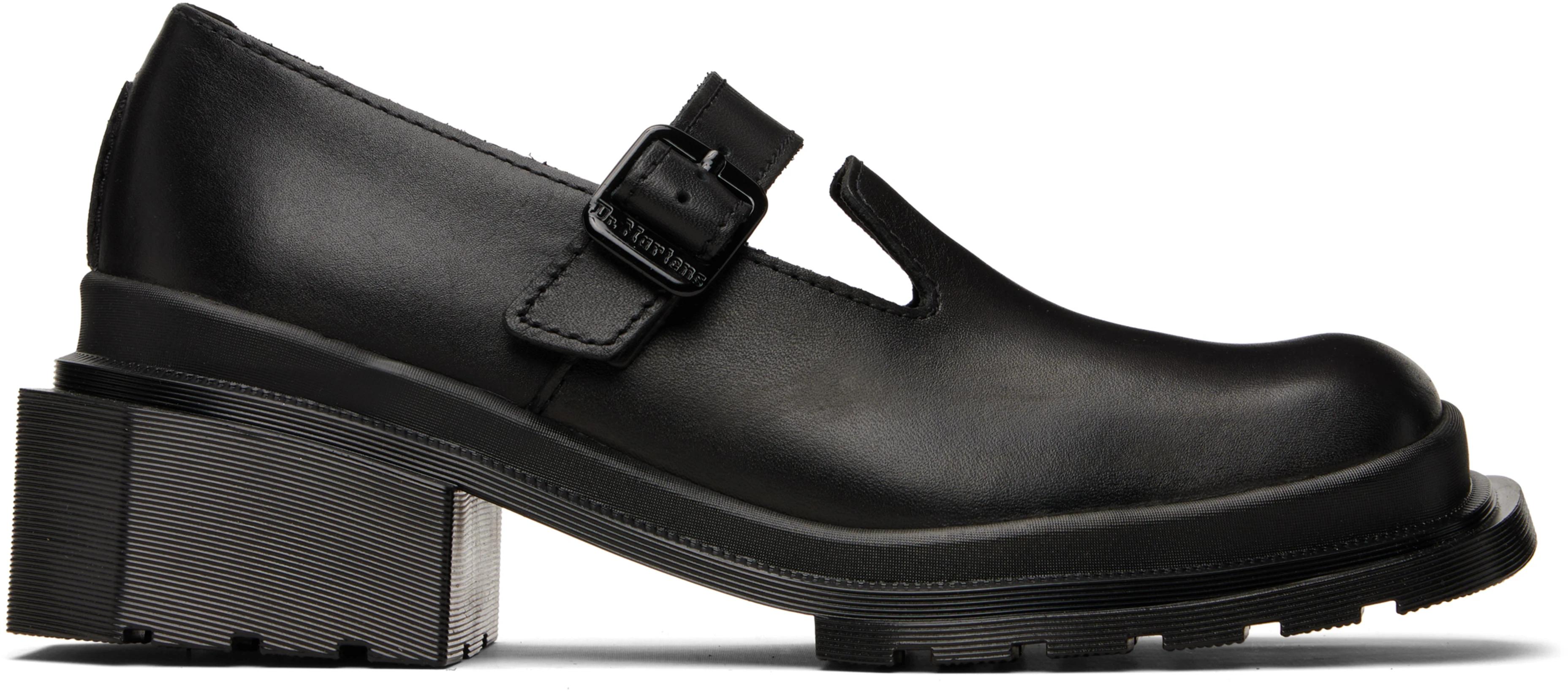 Black Maybole Square Toe Mary Jane Heels by DR. MARTENS