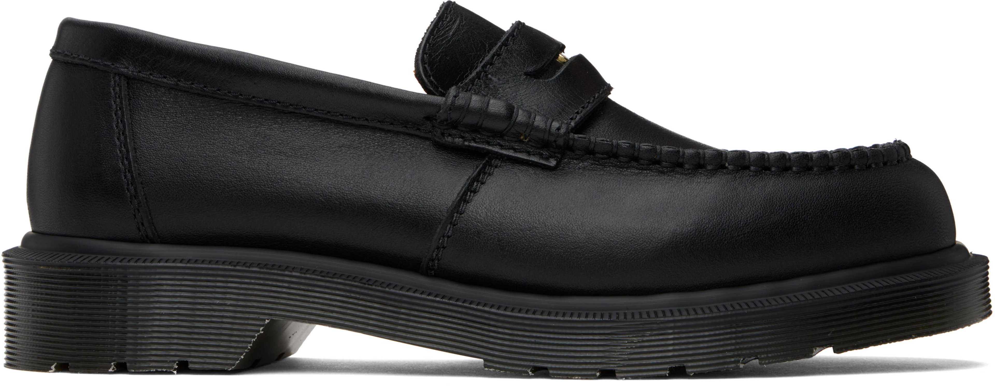 Black Penton Leather Loafers by DR. MARTENS