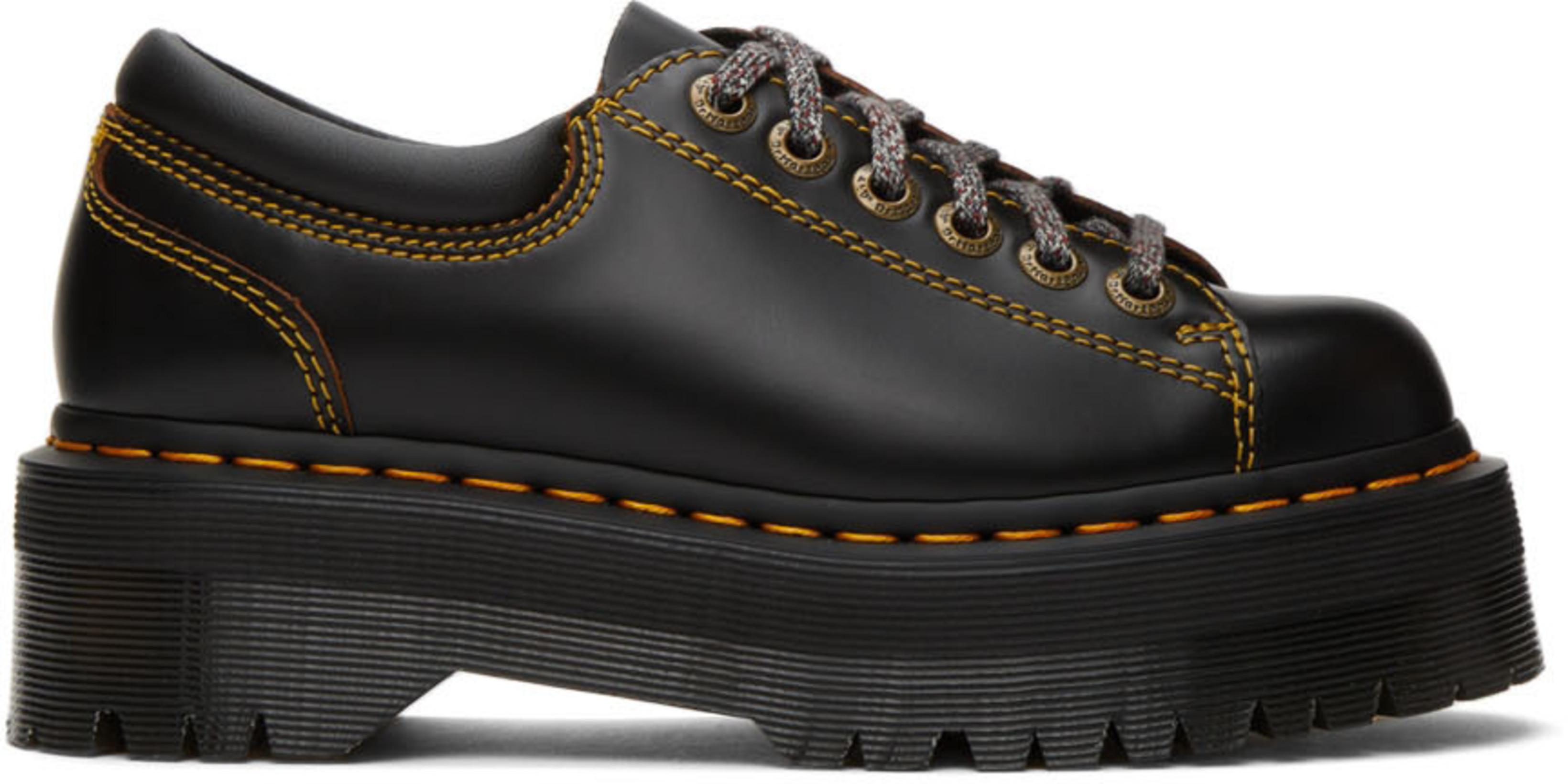 Black Smooth Collier Bex Platform Derbys by DR. MARTENS