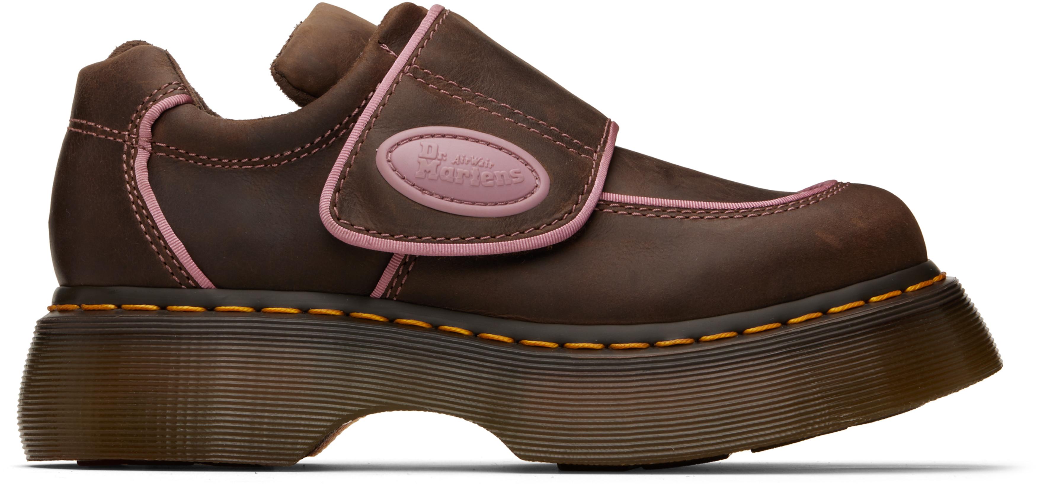 Brown Buzz Strap Wyoming Loafers by DR. MARTENS