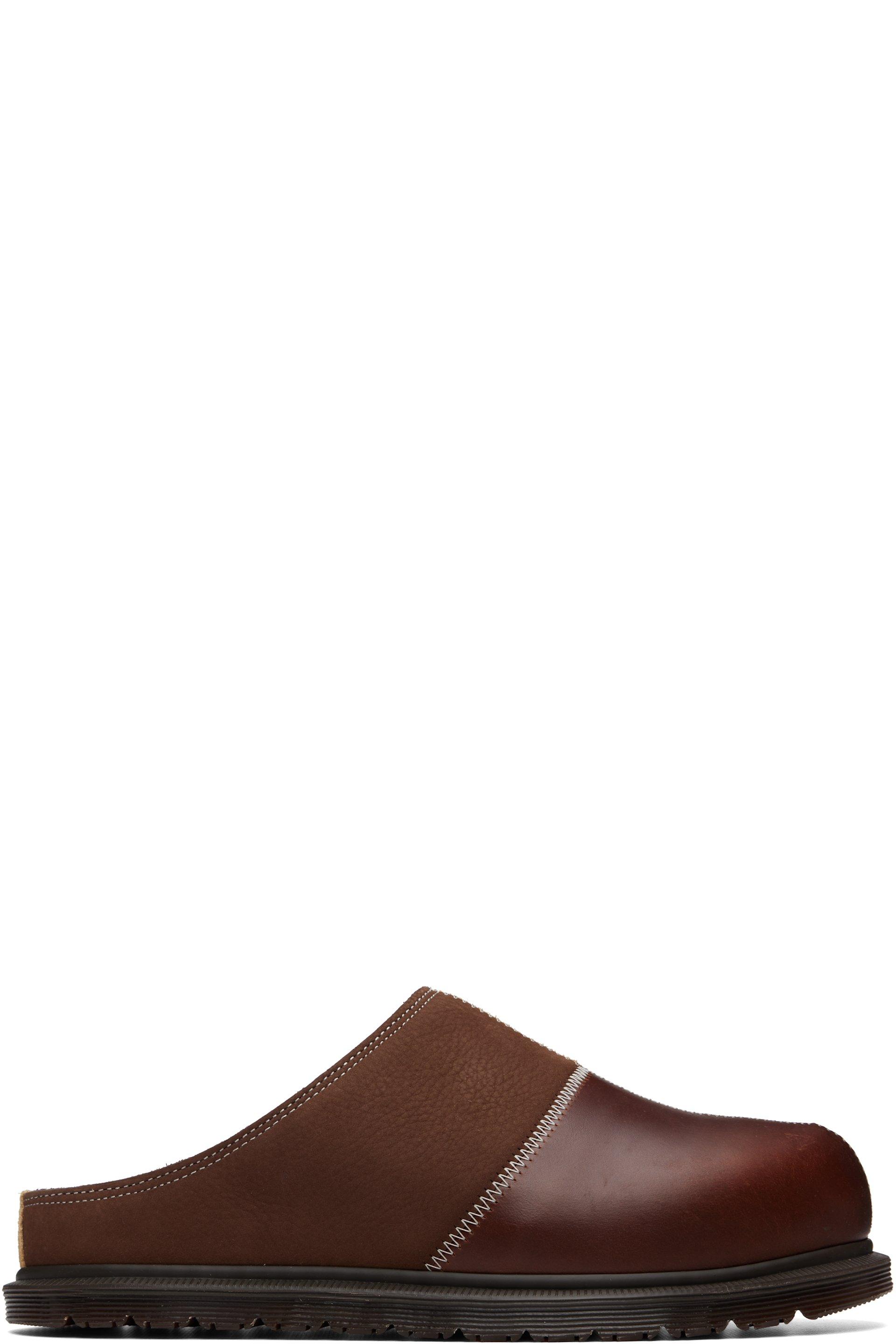 Brown & Black San Patchwork Loafers by DR. MARTENS