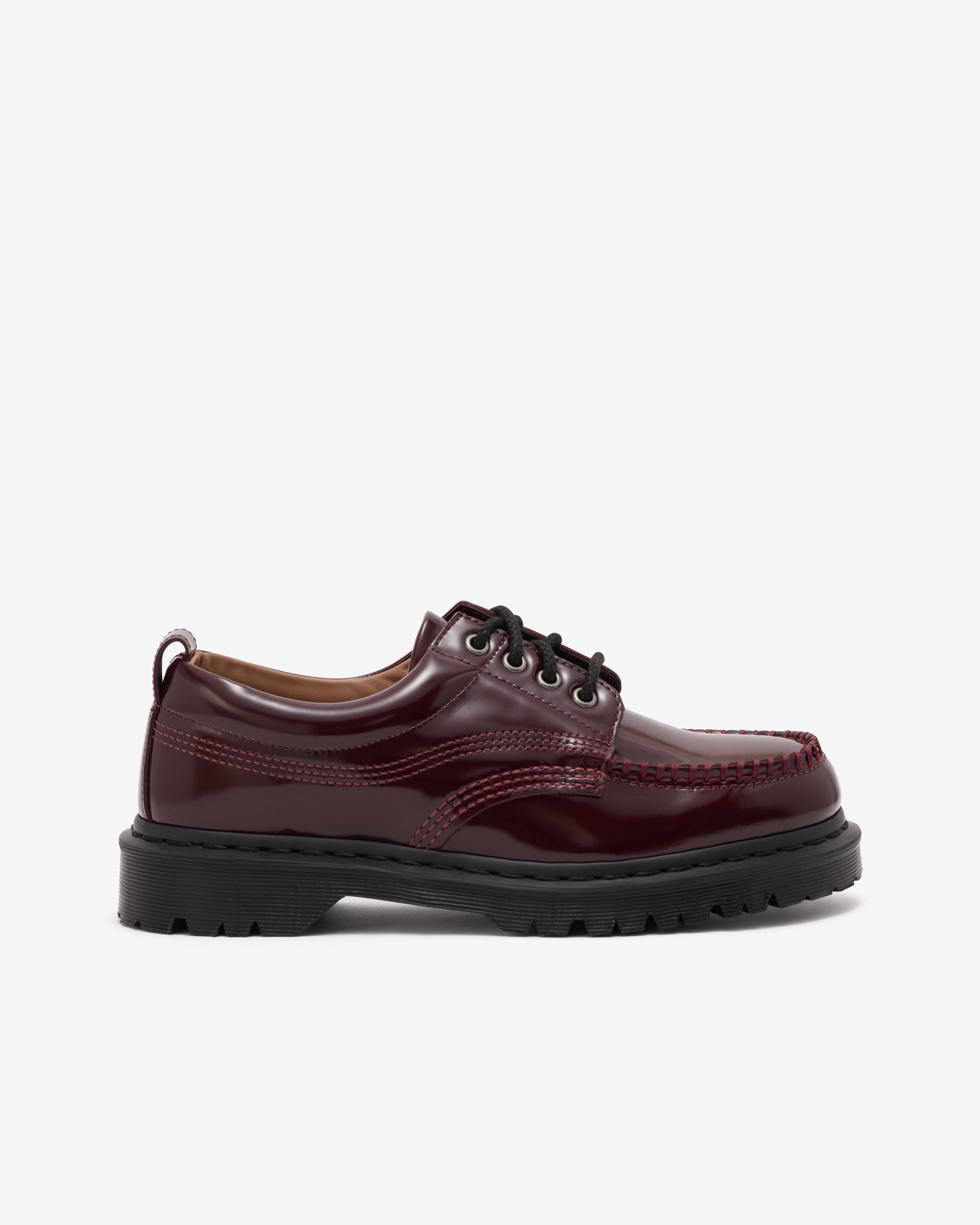 Dr. Martens - Men's Lowell Moc Toe Shoe - (Cherry Red) by DR. MARTENS