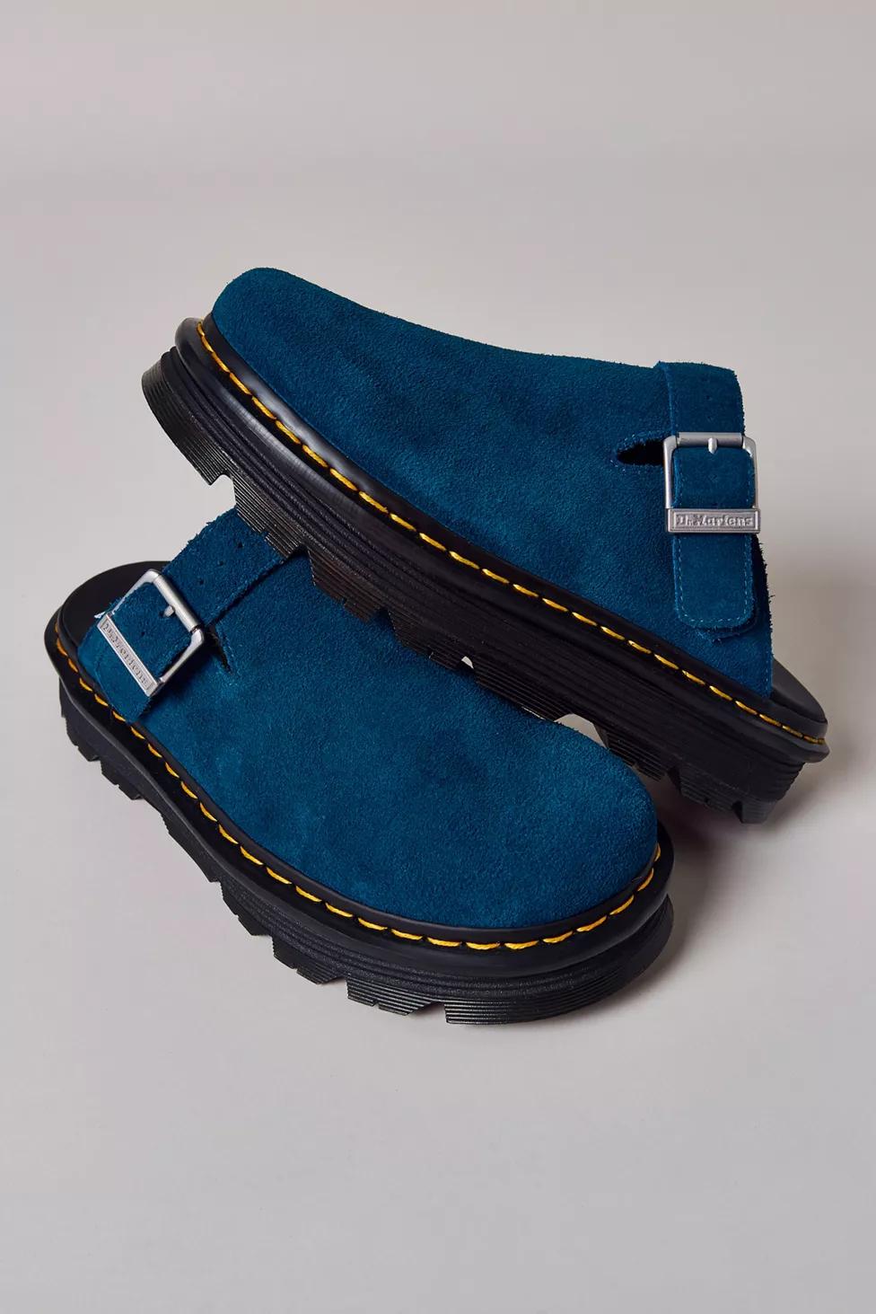 Dr. Martens Women's Zebzag Suede Slingback Platform Mule by DR. MARTENS