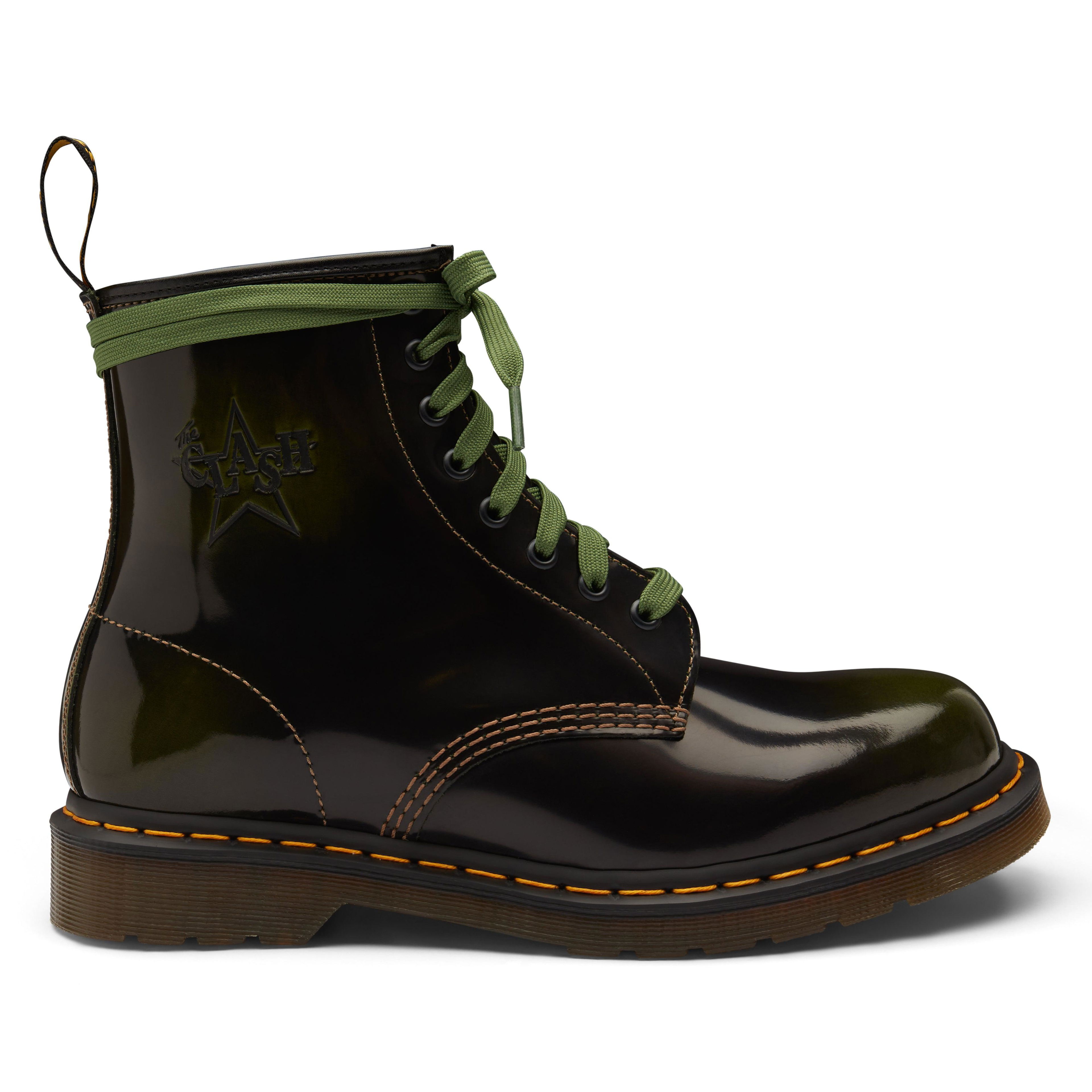 Dr. Martens x The Clash 1460 8-Eye Boot (Military Green) by DR. MARTENS