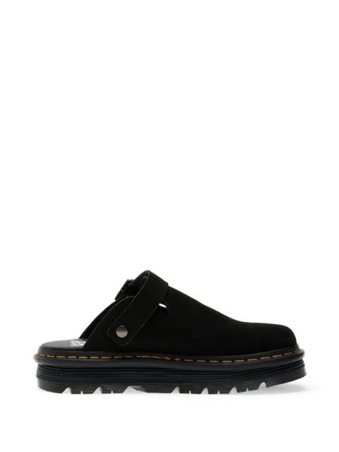 Zebzag buckle-fastening plataform mules by DR. MARTENS