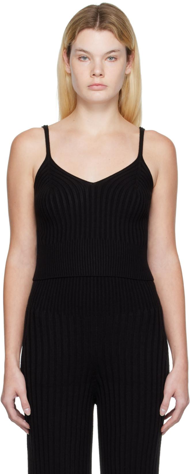 Black Den Seamless Tank Top by DRAE