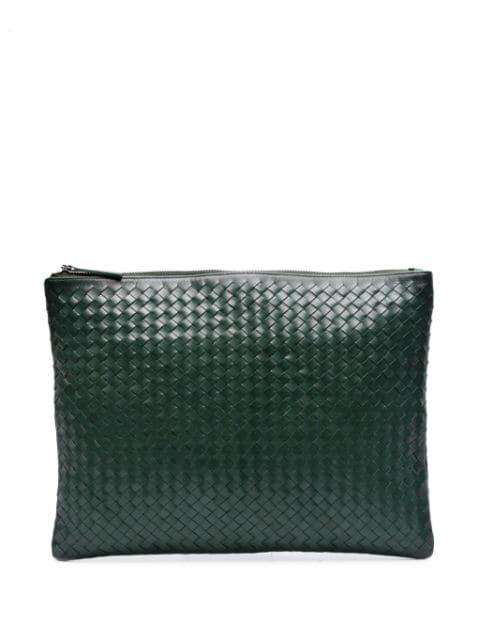 A4 woven leather clutch bag by DRAGON DIFFUSION
