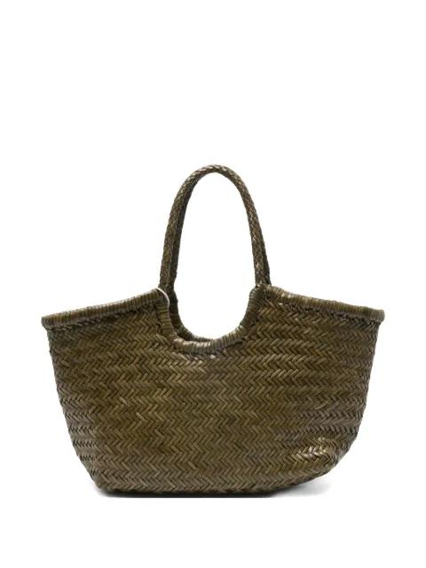 Big Nantucket Basket woven handle shoulder bag by DRAGON DIFFUSION