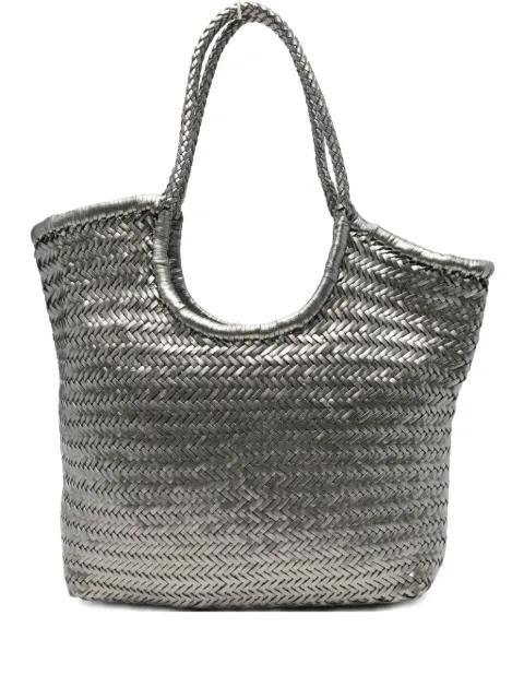 Diagonal woven tote bag by DRAGON DIFFUSION