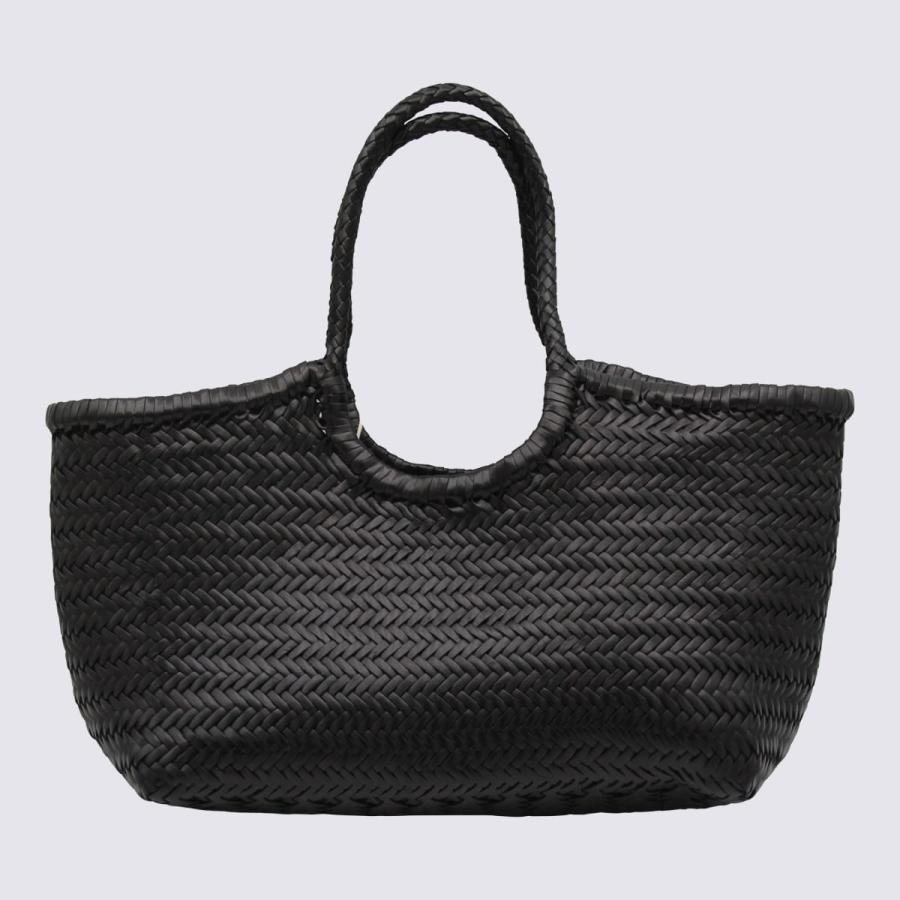 Dragon Diffusion Black Leather Nantucket Big Tote by DRAGON DIFFUSION