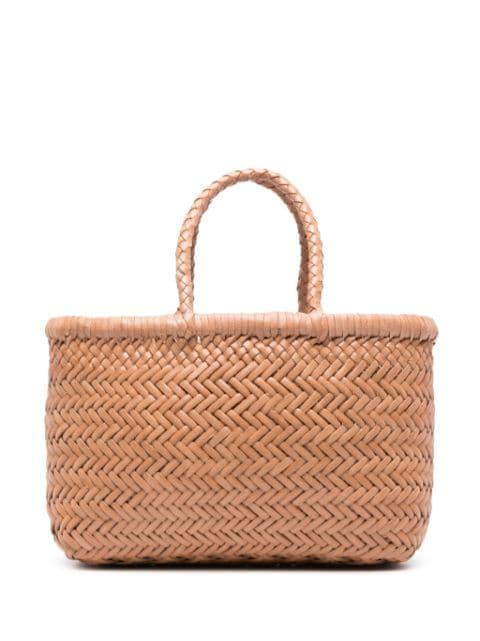 Flat Gora leather tote bag by DRAGON DIFFUSION