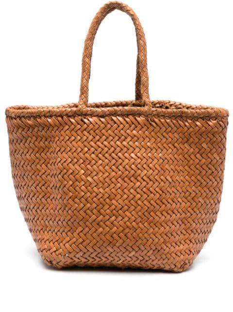 Grace woven basket bag by DRAGON DIFFUSION