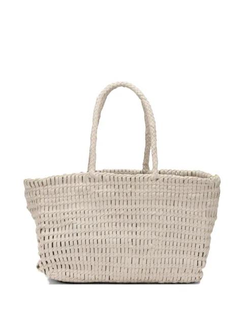 Terrafino woven leather tote bag by DRAGON DIFFUSION