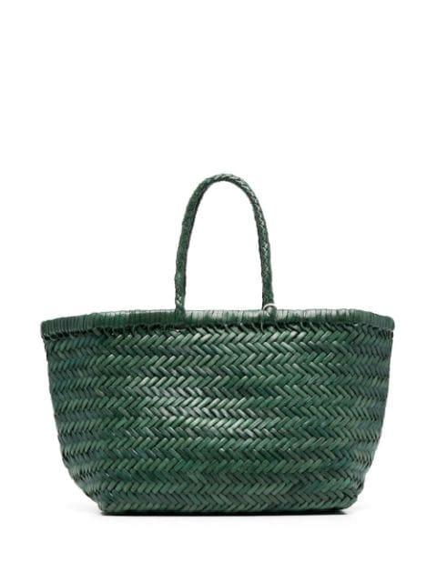 Triple Jump Small woven leather tote by DRAGON DIFFUSION