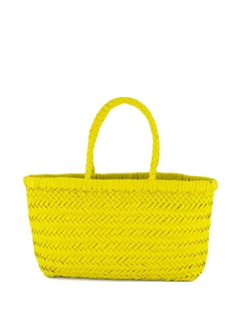 flat leather tote bag by DRAGON DIFFUSION