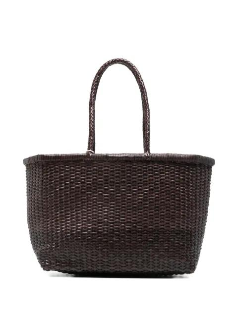 large B Weave leather tote bag by DRAGON DIFFUSION