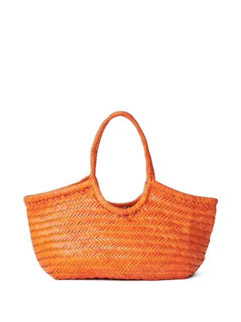 large Nantucket woven leather shoulder bag by DRAGON DIFFUSION