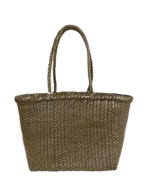 small B Weave leather tote bag by DRAGON DIFFUSION